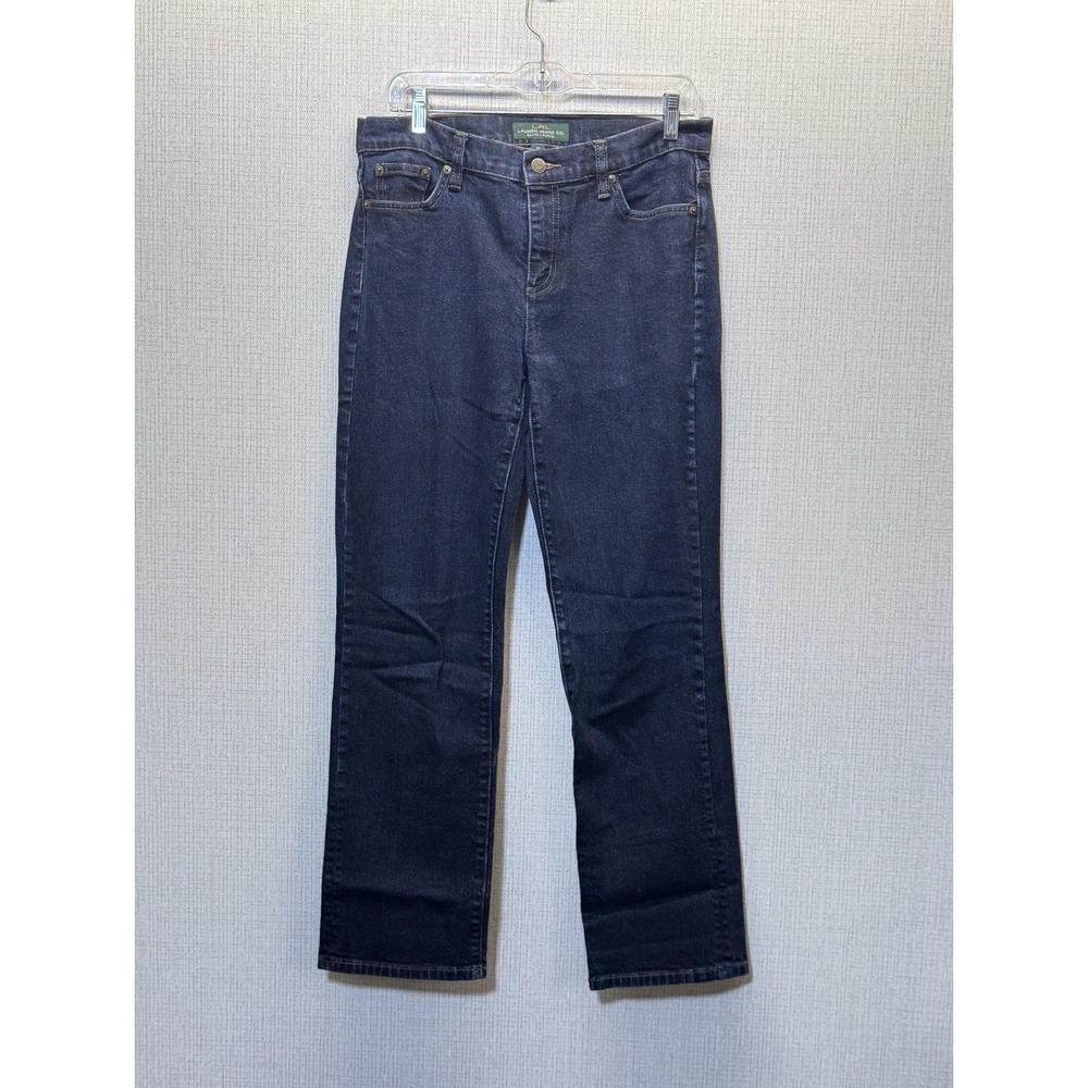 Lauren Ralph Lauren Straight Jeans Womens 10 Blue Dark Wash Classic Minimalist